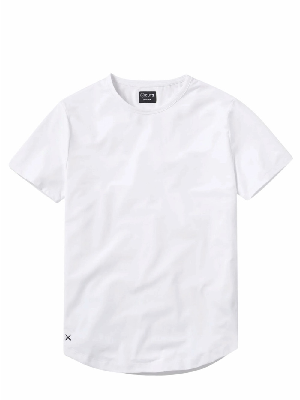 CUTS Men's White Crewneck Short Sleeve Tee